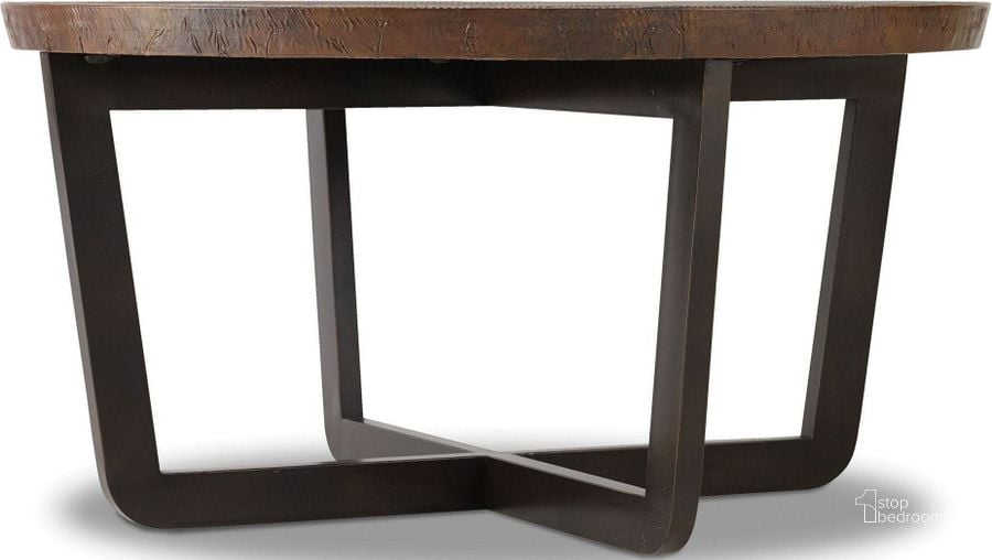 The appearance of Parkcrest Brown Round Cocktail Table designed by Hooker in the transitional interior design. This brown piece of furniture  was selected by 1StopBedrooms from Parkcrest Collection to add a touch of cosiness and style into your home. Sku: 5527-80111-COR. Material: Metal. Product Type: Cocktail Table. Image1