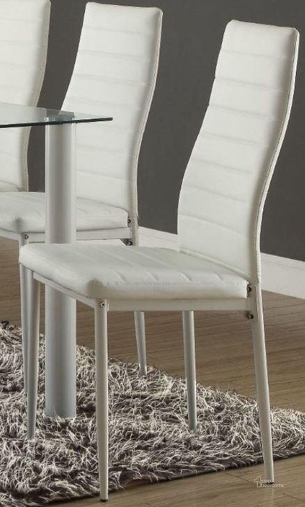 The appearance of Florian White Side Chair Set of 2 designed by Homelegance in the modern / contemporary interior design. This white piece of furniture  was selected by 1StopBedrooms from Florian Collection to add a touch of cosiness and style into your home. Sku: 5538WS. Material: Metal. Product Type: Side Chair. Image1