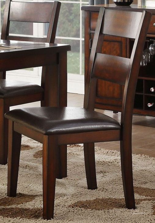 The appearance of Mantello Dark Brown Side Chair Set of 2 designed by Homelegance in the traditional interior design. This brown piece of furniture  was selected by 1StopBedrooms from Mantello Collection to add a touch of cosiness and style into your home. Sku: 5547S. Material: Wood. Product Type: Side Chair. Image1