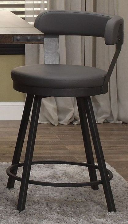The appearance of Appert Gray Counter Height Chair Set of 2 designed by Homelegance in the modern / contemporary interior design. This gray piece of furniture  was selected by 1StopBedrooms from Appert Collection to add a touch of cosiness and style into your home. Sku: 5566-24GY. Material: Metal. Product Type: Barstool. Image1