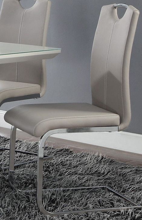 The appearance of Glissand Gray Side Chair Set of 2 designed by Homelegance in the modern / contemporary interior design. This gray piece of furniture  was selected by 1StopBedrooms from Glissand Collection to add a touch of cosiness and style into your home. Sku: 5599S. Material: Metal. Product Type: Side Chair. Image1
