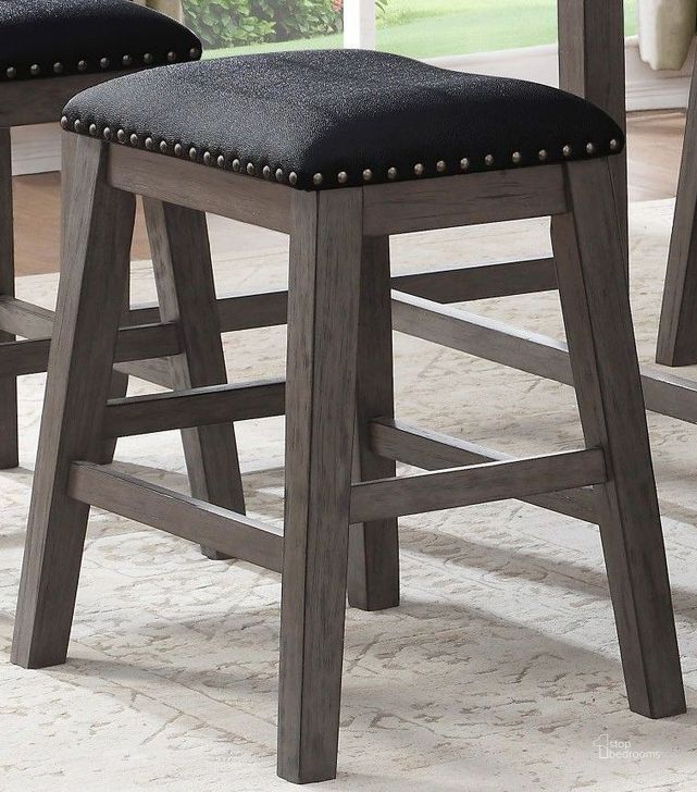 The appearance of Timbre Gray Counter Height Stool Set of 2 designed by Homelegance in the transitional interior design. This black piece of furniture  was selected by 1StopBedrooms from Timbre Collection to add a touch of cosiness and style into your home. Sku: 5603-24. Material: Wood. Product Type: Barstool. Image1