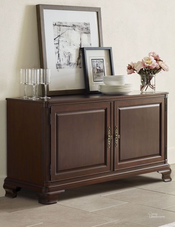 The appearance of Hadleigh Sideboard designed by Kincaid in the transitional interior design. This brown piece of furniture  was selected by 1StopBedrooms from Hadleigh Collection to add a touch of cosiness and style into your home. Sku: 607-830. Material: Wood. Product Type: Sideboard. Image1