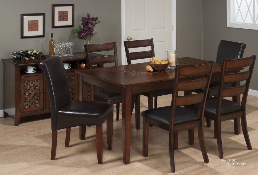 The appearance of Dark Rustic Prairie Dark Brown 5 Piece Counter Height Dining Room Set designed by Jofran in the transitional interior design. This black piece of furniture  was selected by 1StopBedrooms from Rustic Prairie Collection to add a touch of cosiness and style into your home. Sku: 923. Table Top Shape: Square. Material: Wood. Product Type: Dining Room Set. Image1