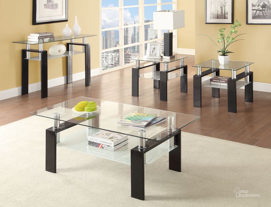 The appearance of 702288 Occasional Table Set designed by Coaster in the modern / contemporary interior design. This black piece of furniture  was selected by 1StopBedrooms from Tempered Collection to add a touch of cosiness and style into your home. Sku: 702288B1;702288B2;702287B1;702287B2. Material: Glass. Product Type: Occasional Table Set. Table Top Shape: Rectangular. Image1
