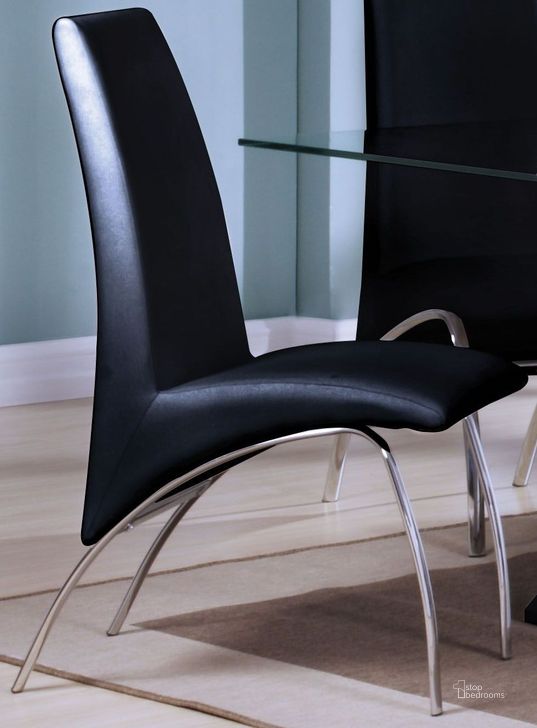 The appearance of Pervis Black Side Chair Set of 2 designed by ACME in the modern / contemporary interior design. This black piece of furniture  was selected by 1StopBedrooms from Pervis Collection to add a touch of cosiness and style into your home. Sku: 71112. Material: Metal. Product Type: Side Chair. Image1