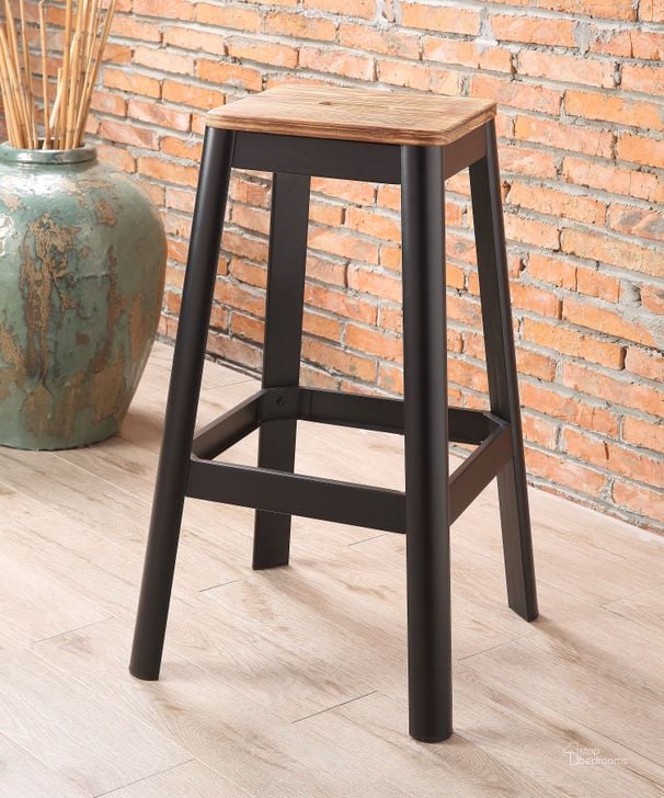 The appearance of Jacotte Black Bar Stool designed by ACME in the industrial interior design. This black piece of furniture  was selected by 1StopBedrooms from Jacotte Collection to add a touch of cosiness and style into your home. Sku: 72332. Material: Wood. Product Type: Barstool. Image1