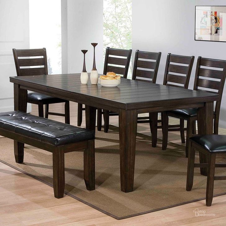 The appearance of Urbana Dining Table (Espresso) designed by ACME in the transitional interior design. This brown piece of furniture  was selected by 1StopBedrooms from Urbana Collection to add a touch of cosiness and style into your home. Sku: 74620. Table Base Style: Legs. Material: Wood. Product Type: Dining Table. Table Top Shape: Rectangular. Table Top Style: Leg. Size: 53.