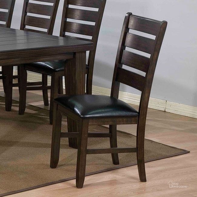 The appearance of Urbana Side Chair (Espresso) (Set of 2) designed by ACME in the transitional interior design. This black piece of furniture  was selected by 1StopBedrooms from Urbana Collection to add a touch of cosiness and style into your home. Sku: 74624. Product Type: Side Chair. Material: Vinyl.