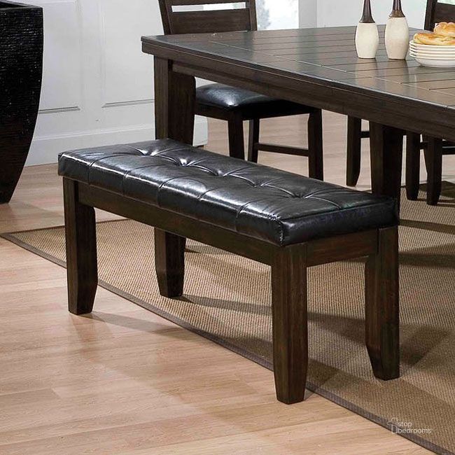 The appearance of Urbana Bench (Espresso) designed by ACME in the transitional interior design. This espresso piece of furniture  was selected by 1StopBedrooms from Urbana Collection to add a touch of cosiness and style into your home. Sku: 74625. Material: Vinyl. Product Type: Dining Bench.