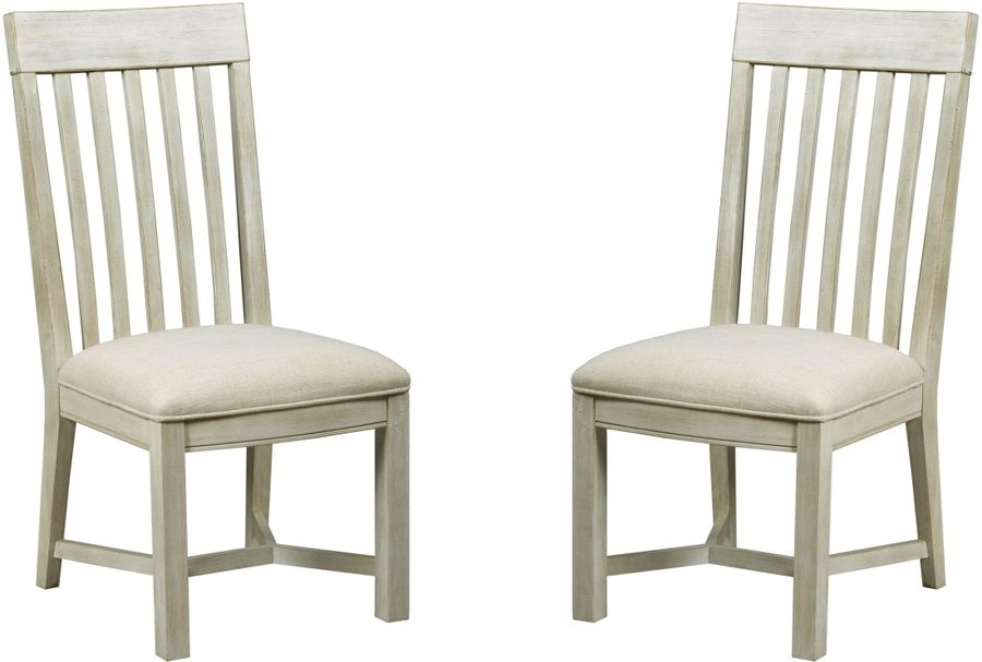 The appearance of Litchfield Sunwashed James Side Chair Set of 2 designed by American Drew in the modern / contemporary interior design. This white piece of furniture  was selected by 1StopBedrooms from Litchfield Collection to add a touch of cosiness and style into your home. Sku: 750-636. Material: Fabric. Product Type: Side Chair. Image1