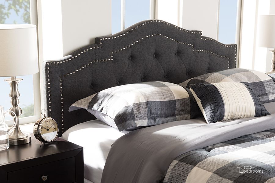 The appearance of Pitham Dark Grey King Bed Frame & Headboard designed by Artisan Elegance in the modern / contemporary interior design. This dark grey piece of furniture  was selected by 1StopBedrooms from Pitham Collection to add a touch of cosiness and style into your home. Sku: BBT6695-Dark Grey-King HB-H1217-20. Material: Fabric. Product Type: Headboard. Bed Size: King. Image1