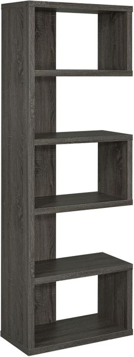 The appearance of Weathered Grey Right Bookshelf designed by Coaster in the modern / contemporary interior design. This gray piece of furniture  was selected by 1StopBedrooms from Weathered Collection to add a touch of cosiness and style into your home. Sku: 800552. Material: Wood. Product Type: Office Bookshelf. Image1