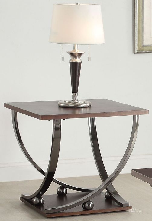 The appearance of Isiah Black Nickel End Table designed by ACME in the modern / contemporary interior design. This black piece of furniture  was selected by 1StopBedrooms from Isiah Collection to add a touch of cosiness and style into your home. Sku: 80357. Table Top Shape: Square. Material: Metal. Product Type: End Table. Image1