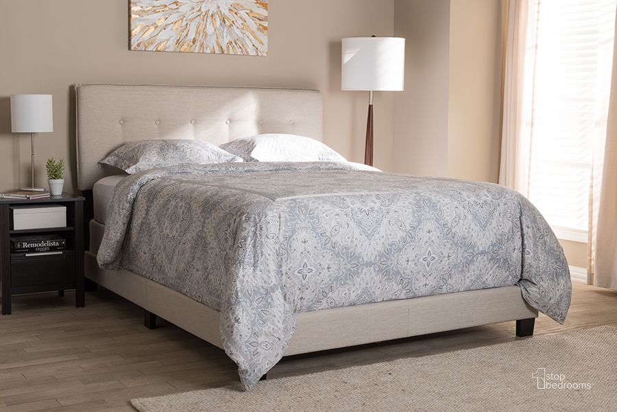The appearance of Baxton Studio Audrey Modern And Contemporary Light Beige Fabric Upholstered Full Size Bed designed by Baxton Studio in the modern / contemporary interior design. This light beige piece of furniture  was selected by 1StopBedrooms from Audrey Collection to add a touch of cosiness and style into your home. Sku: CF8747-M-Light Beige-Full. Bed Type: Panel Bed. Material: Fabric. Product Type: Panel Bed. Bed Size: Full. Image1
