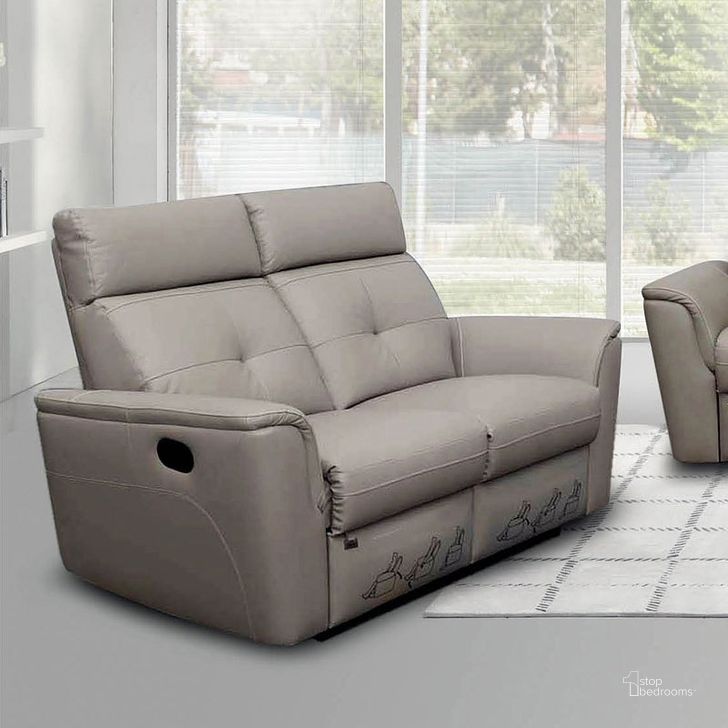 The appearance of 8501 Reclining Loveseat designed by ESF in the modern / contemporary interior design. This light grey piece of furniture  was selected by 1StopBedrooms from 8501 Collection to add a touch of cosiness and style into your home. Sku: 85012. Material: Leather Match. Product Type: Reclining Loveseat. Image1