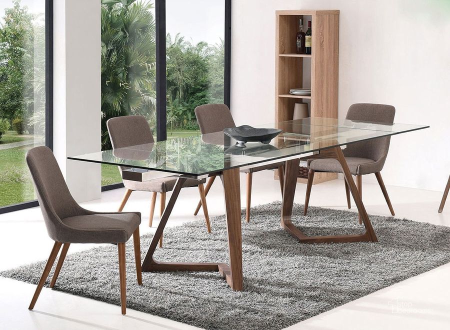 The appearance of 8811 Dining Room Set w/ 941 Chairs designed by ESF in the modern / contemporary interior design. This brown piece of furniture  was selected by 1StopBedrooms from 8811 Collection to add a touch of cosiness and style into your home. Sku: 8811DTABLE;941CHAIR. Table Base Style: Legs. Material: Wood. Product Type: Dining Room Set. Table Top Shape: Rectangular. Size: 71". Image1