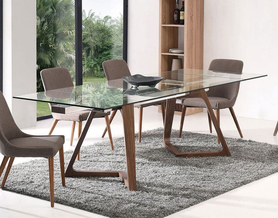 The appearance of 8811 Extendable Dining Table designed by ESF in the modern / contemporary interior design. This brown piece of furniture  was selected by 1StopBedrooms from 8811 Collection to add a touch of cosiness and style into your home. Sku: 8811DTABLE. Table Base Style: Legs. Material: Wood. Product Type: Dining Table. Table Top Shape: Rectangular. Size: 71". Image1