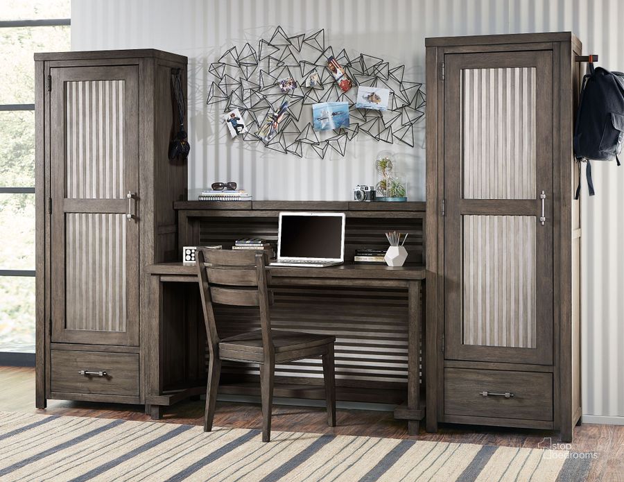 The appearance of Bunkhouse Aged Barnwood Activity Home Office Set designed by Legacy Classic Kids in the transitional interior design. This brown piece of furniture  was selected by 1StopBedrooms from Bunkhouse Collection to add a touch of cosiness and style into your home. Sku: N8830-6100;8830-640. Material: Wood. Product Type: Home Office Set.