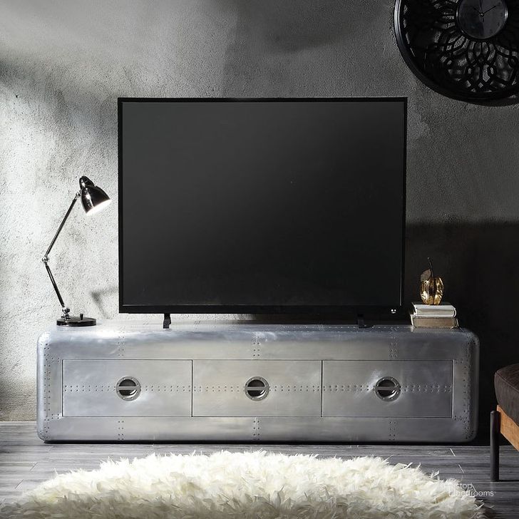The appearance of Brancaster Trunk Design TV Stand designed by ACME in the industrial interior design. This medium color piece of furniture  was selected by 1StopBedrooms from Brancaster Collection to add a touch of cosiness and style into your home. Sku: 91562. Material: Metal. Product Type: TV Stands and TV Console.
