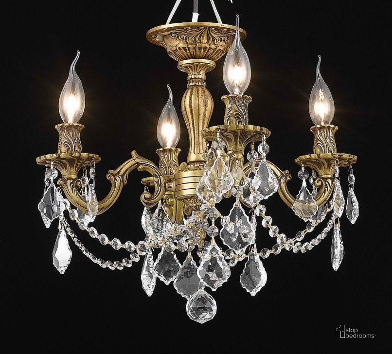 The appearance of Rosalia 17 French Gold 4 Light Flush Mount With Clear Royal Cut Crystal Trim designed by Elegant Lighting in the glam interior design. This gold piece of furniture  was selected by 1StopBedrooms from Rosalia Collection to add a touch of cosiness and style into your home. Sku: 9204F17FG/RC. Product Type: Flush Mount. Material: Brass.