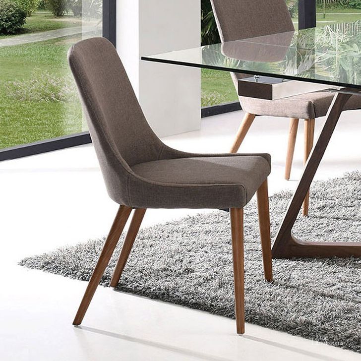 The appearance of 941 Side Chair (Set of 2) designed by ESF in the modern / contemporary interior design. This brown piece of furniture  was selected by 1StopBedrooms from 941 Collection to add a touch of cosiness and style into your home. Sku: 941CHAIR. Material: Fabric. Product Type: Dining Chair. Image1