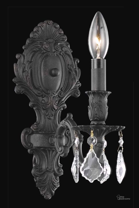 The appearance of Monarch 5 Dark Bronze 1 Light Wall Sconce With Clear Royal Cut Crystal Trim designed by Elegant Lighting in the glam interior design. This gray piece of furniture  was selected by 1StopBedrooms from Monarch Collection to add a touch of cosiness and style into your home. Sku: 9601W5DB/RC. Product Type: Wall Sconce. Material: Crystal.