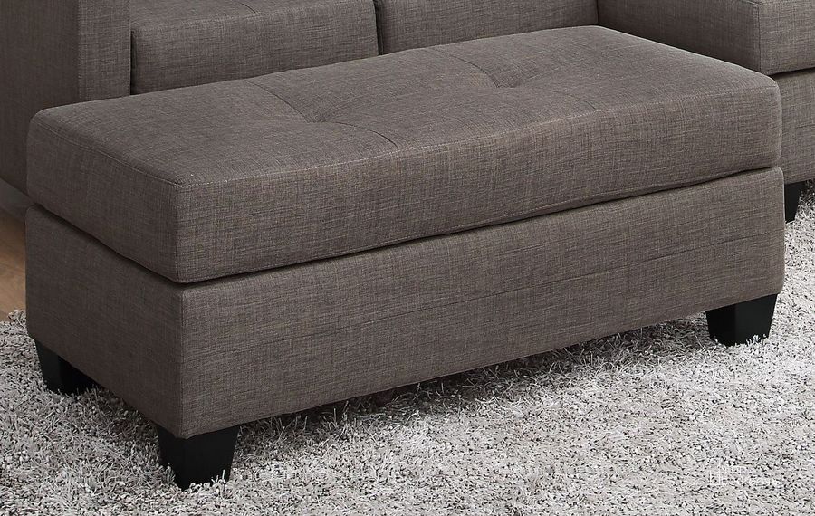 The appearance of Phelps Brownish Gray Ottoman designed by Homelegance in the transitional interior design. This brown piece of furniture  was selected by 1StopBedrooms from Phelps Collection to add a touch of cosiness and style into your home. Sku: 9789BRG-4. Material: Fabric. Product Type: Ottoman. Image1