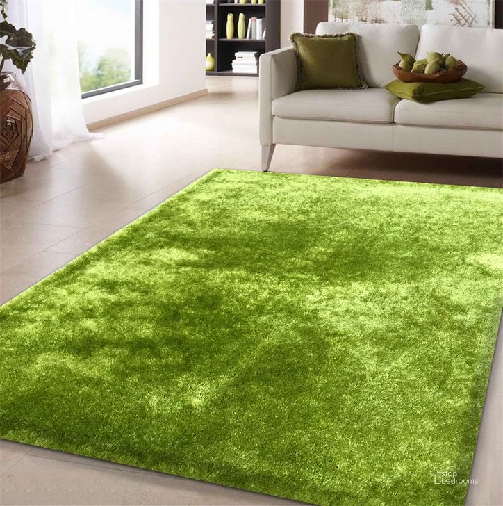 The appearance of Fuzzy Lime Area Rug 8 X 11 designed by Amazing Rugs in the modern / contemporary interior design. This lime piece of furniture  was selected by 1StopBedrooms from Fuzzy Collection to add a touch of cosiness and style into your home. Sku: A1016-811. Material: Polyester. Product Type: Area Rugs. Image1