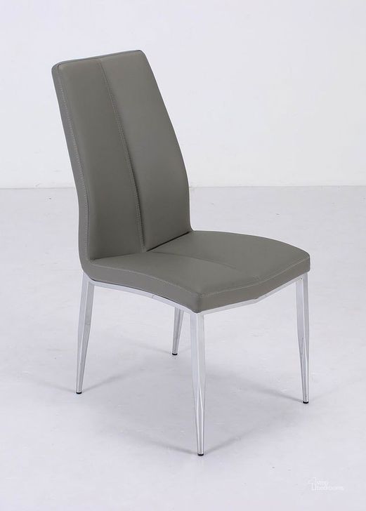 The appearance of Abigail Side Chair (Grey) (Set of 4) designed by Chintaly Imports in the modern / contemporary interior design. This grey piece of furniture  was selected by 1StopBedrooms from Abigail Collection to add a touch of cosiness and style into your home. Sku: ABIGAIL-SC-GRY. Material: Faux Leather. Product Type: Side Chair.