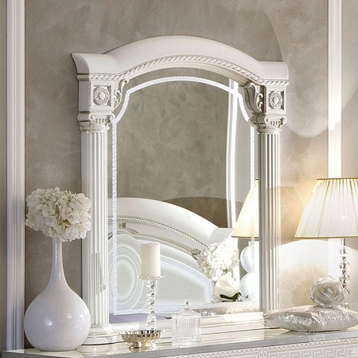 The appearance of Aida Mirror (White and Silver) designed by ESF in the traditional interior design. This white piece of furniture  was selected by 1StopBedrooms from Aida Collection to add a touch of cosiness and style into your home. Sku: AIDAMIRRORWHITESILVE. Material: MDF. Product Type: Dresser Mirror.