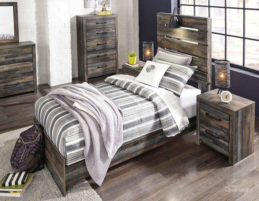The appearance of Drystan Multi Youth Panel Bedroom Set designed by Signature Design by Ashley in the rustic / southwestern interior design. This multi piece of furniture  was selected by 1StopBedrooms from Drystan Collection to add a touch of cosiness and style into your home. Sku: B211-53;B211-52;B211-83;B211-92. Bed Type: Panel Bed. Material: Wood. Product Type: Panel Bed. Bed Size: Twin. Image1