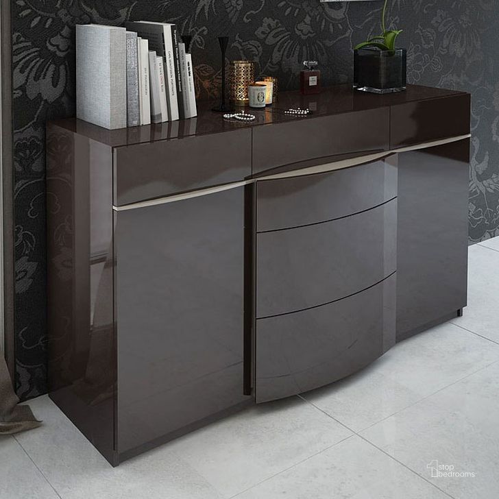 The appearance of Barcelona Large Dresser designed by ESF in the modern / contemporary interior design. This brown piece of furniture  was selected by 1StopBedrooms from Barcelona Collection to add a touch of cosiness and style into your home. Sku: BARCELONADRESSER150. Product Type: Dresser. Material: MDF.