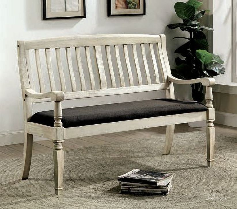 The appearance of Georgia Loveseat Bench designed by Furniture of America in the transitional interior design. This two-tone color piece of furniture  was selected by 1StopBedrooms from Georgia Collection to add a touch of cosiness and style into your home. Sku: CM3089LV. Material: Wood. Product Type: Dining Bench.