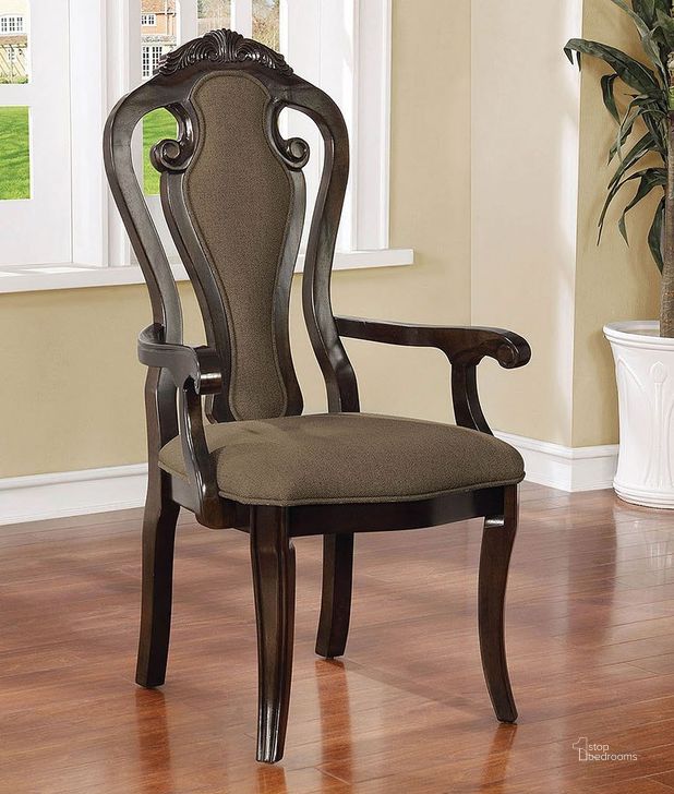 The appearance of Rosalina Arm Chair (Set of 2) designed by Furniture of America in the traditional interior design. This two-tone color piece of furniture  was selected by 1StopBedrooms from Rosalina Collection to add a touch of cosiness and style into your home. Sku: CM3878AC-2PK. Material: Wood. Product Type: Dining Chair.