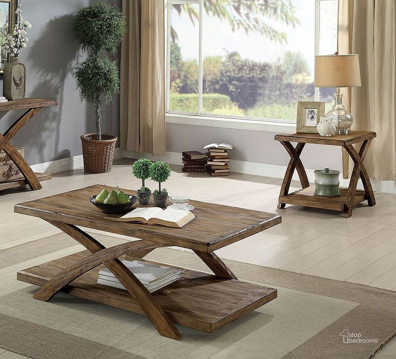 The appearance of Bryanna 3-Piece Occasional Table Set designed by Furniture of America in the transitional interior design. This antique light oak piece of furniture  was selected by 1StopBedrooms from Bryanna Collection to add a touch of cosiness and style into your home. Sku: CM4178-3PK. Material: Wood. Product Type: Occasional Table Set.