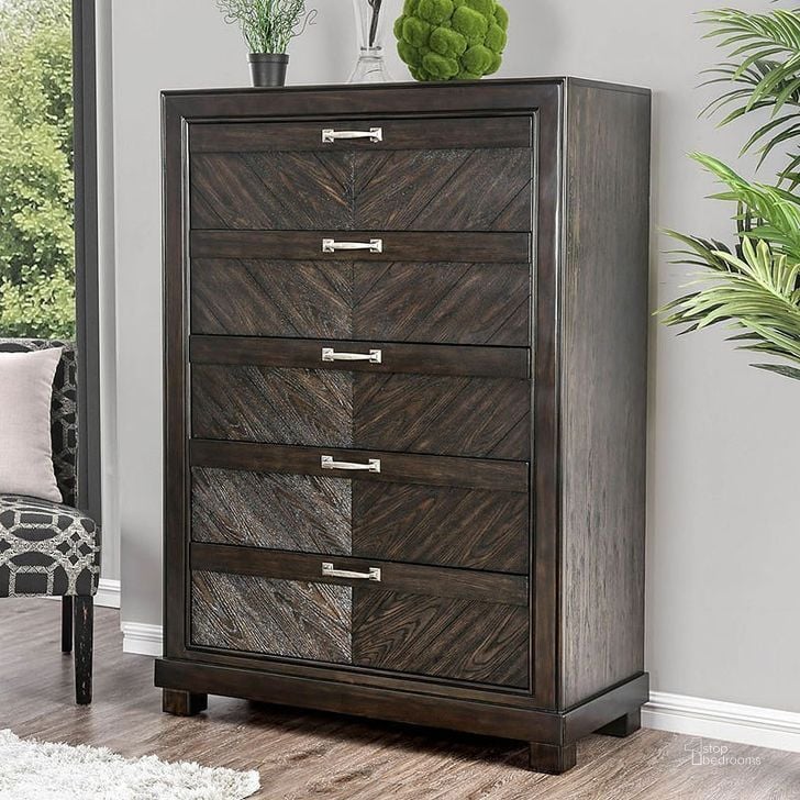 The appearance of Argyros Chest designed by Furniture of America in the transitional interior design. This espresso piece of furniture  was selected by 1StopBedrooms from Argyros Collection to add a touch of cosiness and style into your home. Sku: CM7315C. Material: Wood. Product Type: Chest.