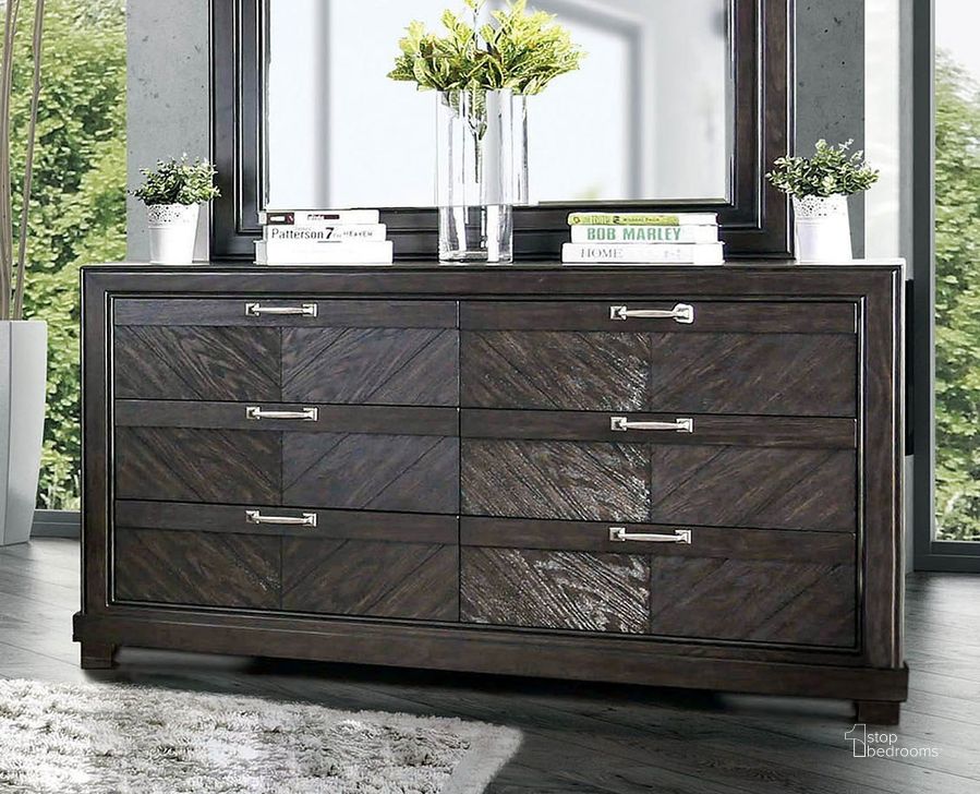 The appearance of Argyros Dresser designed by Furniture of America in the transitional interior design. This espresso piece of furniture  was selected by 1StopBedrooms from Argyros Collection to add a touch of cosiness and style into your home. Sku: CM7315D. Material: Wood. Product Type: Dresser. Image1