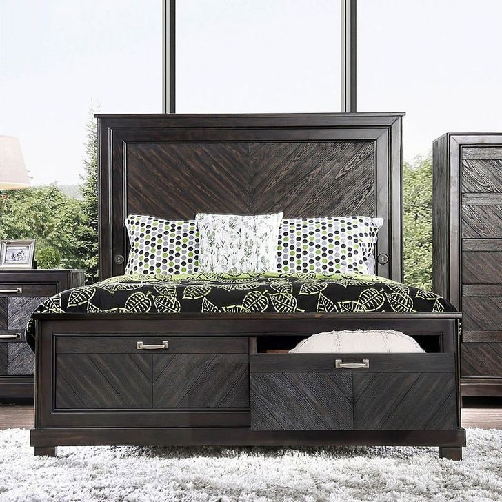 The appearance of Argyros Storage Bed (Queen) designed by Furniture of America in the transitional interior design. This espresso piece of furniture  was selected by 1StopBedrooms from Argyros Collection to add a touch of cosiness and style into your home. Sku: CM7315Q-HB;CM7315Q-FB;CM7315Q-R. Bed Type: Storage Bed. Material: Wood. Product Type: Storage Bed. Bed Size: Queen. Image1