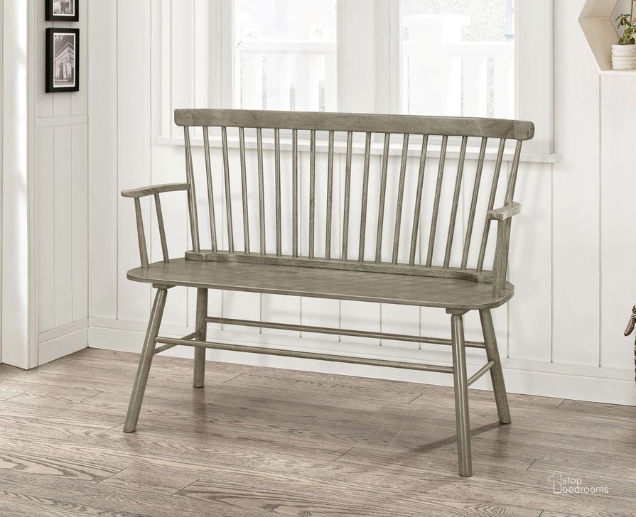 The appearance of Crown Mark Jerimiah Grey Spindleback Bench designed by Crown Mark in the traditional interior design. This grey piece of furniture  was selected by 1StopBedrooms from Jerimiah Collection to add a touch of cosiness and style into your home. Sku: 4185-BENCH-GY. Product Type: Bench.
