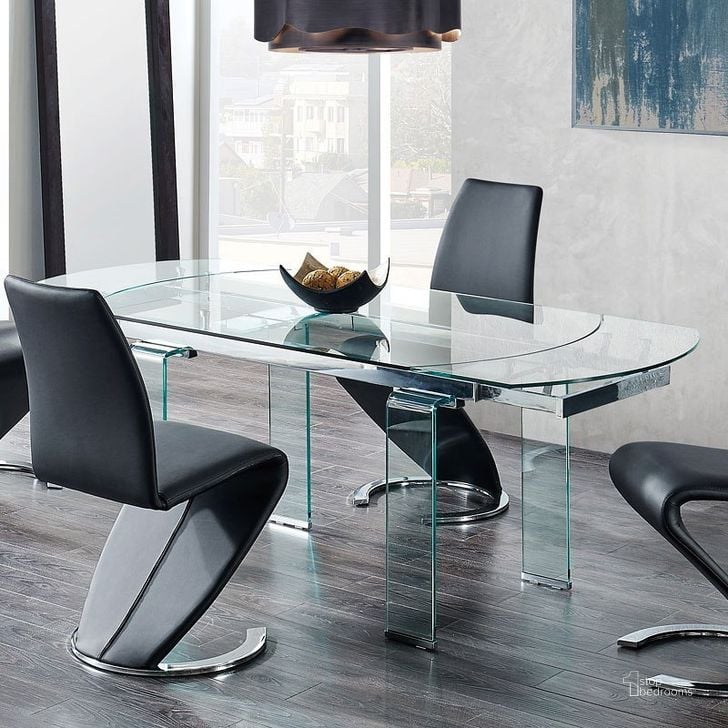 The appearance of D2160 Dining Table designed by Global Furniture USA in the modern / contemporary interior design. This clear glass piece of furniture  was selected by 1StopBedrooms from D2160 Collection to add a touch of cosiness and style into your home. Sku: D2160DT - L;D2160DT - TG. Table Base Style: Double Pedestal. Material: Glass. Product Type: Dining Table. Table Top Shape: Rectangular. Image1