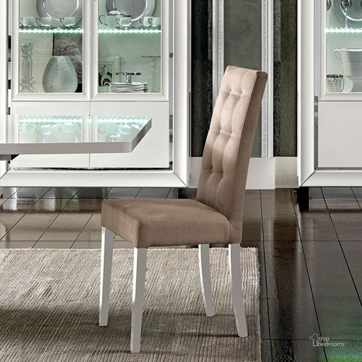 The appearance of Dama Bianca Side Chair (Set of 2) designed by ESF in the modern / contemporary interior design. This white piece of furniture  was selected by 1StopBedrooms from Dama Bianca Collection to add a touch of cosiness and style into your home. Sku: DAMABIANCACHAIR. Material: Fabric. Product Type: Dining Chair.