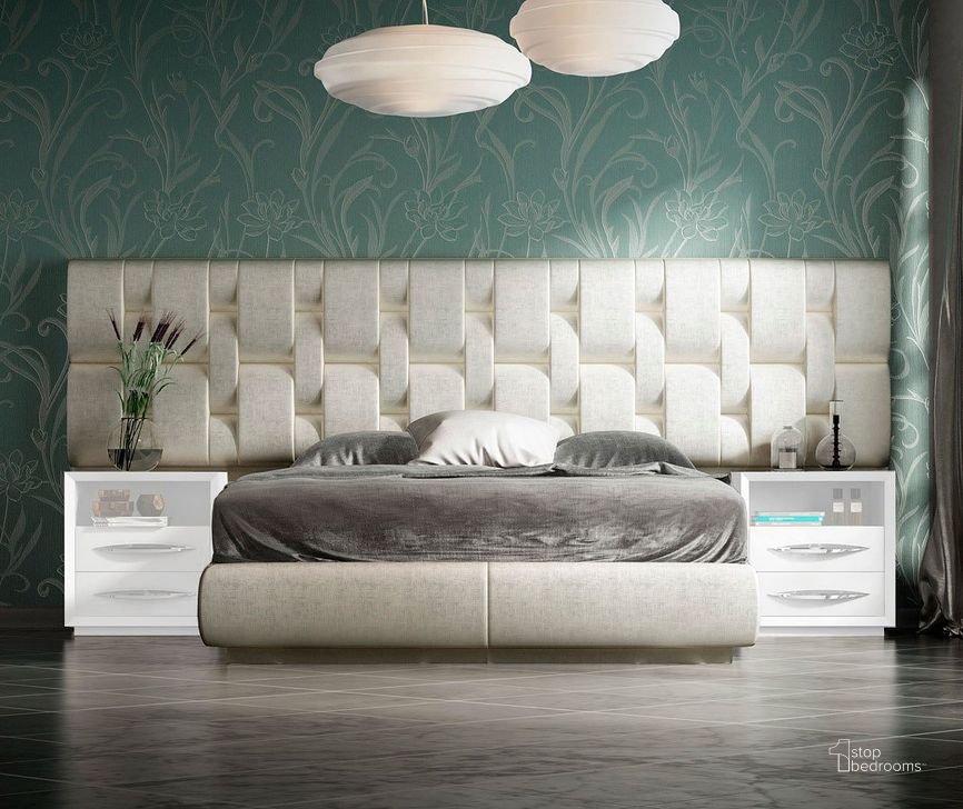 The appearance of Emporio Storage Wall Bed (Queen) designed by ESF in the modern / contemporary interior design. This white piece of furniture  was selected by 1StopBedrooms from Emporio Collection to add a touch of cosiness and style into your home. Sku: EMPORIOBEDQS;ENZOSTORAGEKITQS. Material: Fabric. Bed Size: Queen. Product Type: Upholstered Bed. Image1