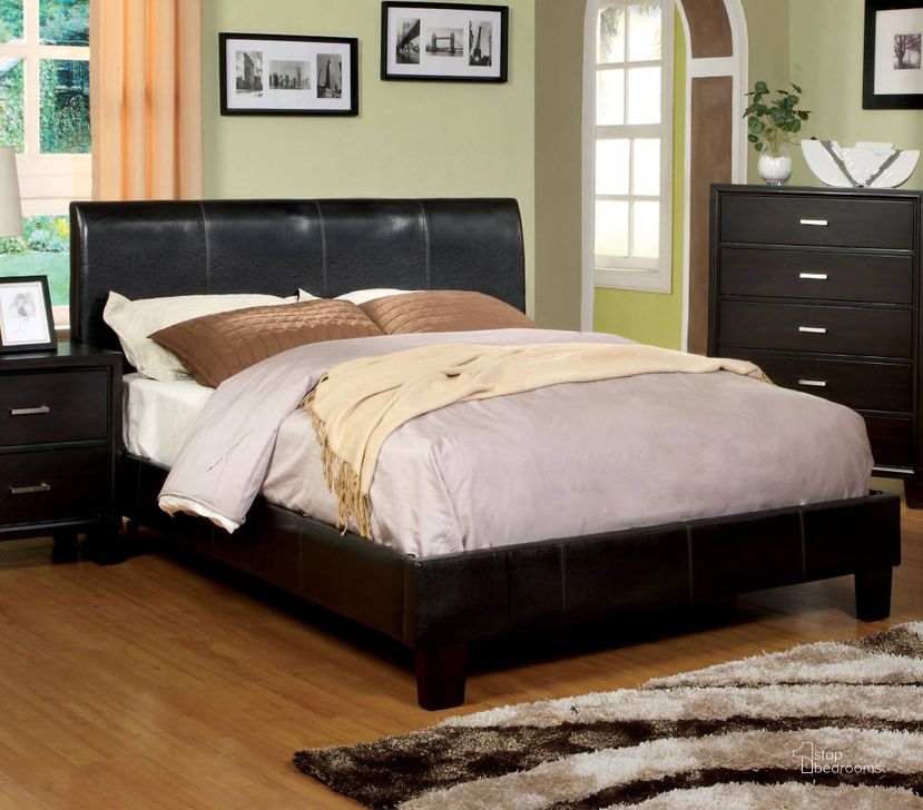 The appearance of Furniture of America Villa Park King Bed designed by Furniture of America in the modern / contemporary interior design. This espresso piece of furniture  was selected by 1StopBedrooms from Villa Park Collection to add a touch of cosiness and style into your home. Sku: CM7007EK-HB;CM7007EK-FBR. Bed Type: Platform Bed. Product Type: Platform Bed. Bed Size: King.