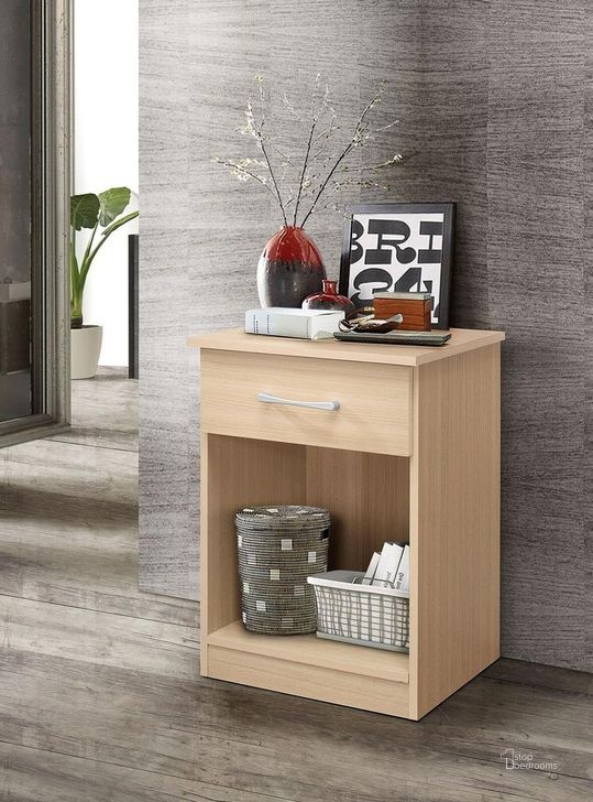 The appearance of Glory Furniture Lindsey Nightstand Beech designed by Glory in the modern / contemporary interior design. This beech piece of furniture  was selected by 1StopBedrooms from Lindsey Collection to add a touch of cosiness and style into your home. Sku: G0041-N-NIGHTSTAND. Material: Wood. Product Type: Nightstand.