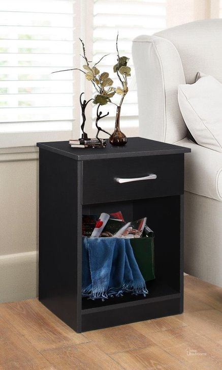 The appearance of Glory Furniture Lindsey RTA Nightstand, Black designed by Glory in the transitional interior design. This black piece of furniture  was selected by 1StopBedrooms from Lindsey Collection to add a touch of cosiness and style into your home. Sku: G0046-N-NIGHTSTAND. Material: Wood. Product Type: Nightstand. Image1