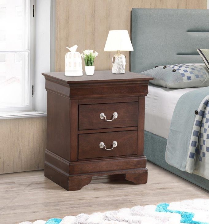 The appearance of Glory Furniture LouisPhillipe Nightstand, Cappuccino designed by Glory in the modern / contemporary interior design. This cappuccino piece of furniture  was selected by 1StopBedrooms from Louis Philippe Collection to add a touch of cosiness and style into your home. Sku: G02125-N-Nightstand. Material: Wood. Product Type: Nightstand. Image1