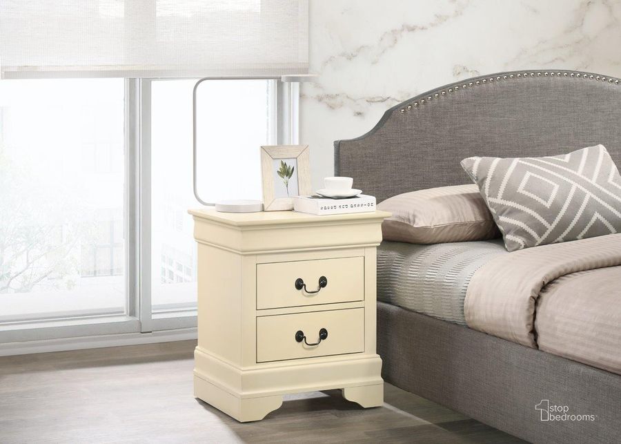 The appearance of Glory Furniture LouisPhillipe Nightstand, Beige designed by Glory in the traditional interior design. This beige piece of furniture  was selected by 1StopBedrooms from Louis Philippe Collection to add a touch of cosiness and style into your home. Sku: G02175-N-Nightstand. Material: Wood. Product Type: Nightstand. Image1