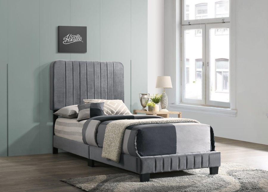 The appearance of Glory Furniture Lodi Twin Bed, Gray designed by Glory in the modern / contemporary interior design. This gray piece of furniture  was selected by 1StopBedrooms from Lodi Collection to add a touch of cosiness and style into your home. Sku: G0408-TB-UP-Twin  Bed. Bed Type: Panel Bed. Material: Wood. Product Type: Panel Bed. Bed Size: Twin. Image1