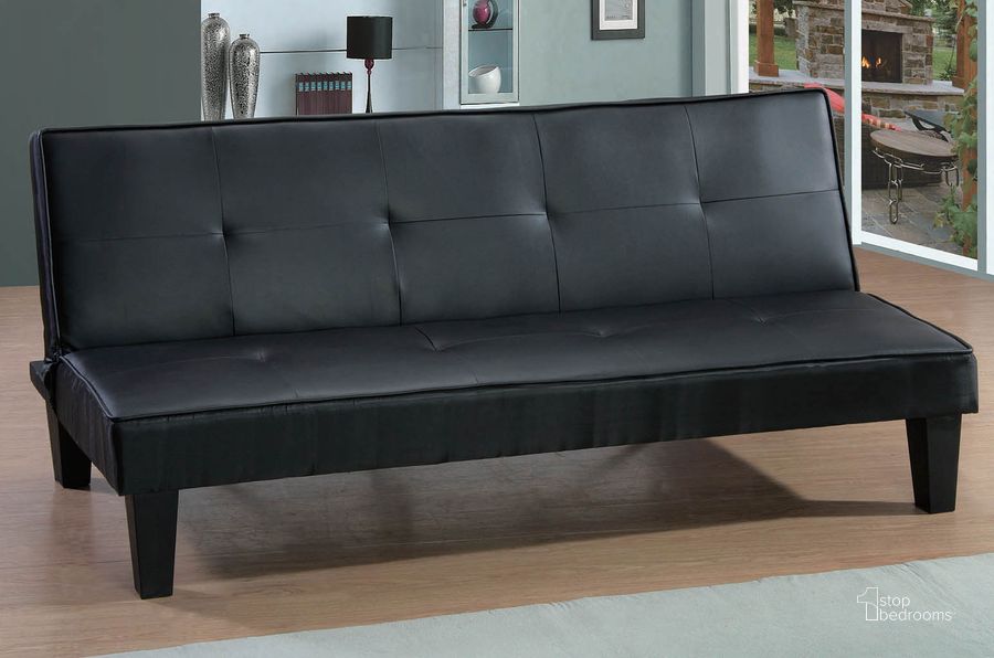 The appearance of G110 Sofa Bed (Black) designed by Glory in the modern / contemporary interior design. This black piece of furniture  was selected by 1StopBedrooms from G110 Collection to add a touch of cosiness and style into your home. Sku: G110-S-Sofa Bed. Material: Wood. Product Type: Sofa Bed. Image1